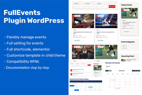 WordPress плагин CodeCanyon FullEvents