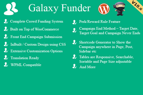 WordPress плагин CodeCanyon Galaxy Funder