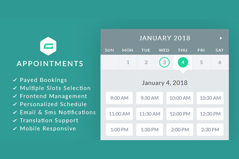 WordPress плагин CodeCanyon gAppointments
