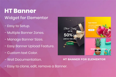 WordPress плагин CodeCanyon HT Banner for Elementor