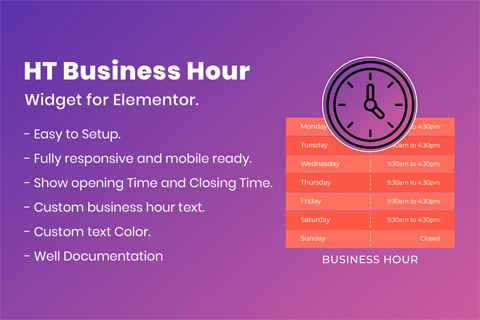 CodeCanyon HT Business Hour Widget for Elementor