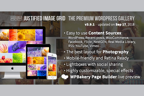 WordPress плагин CodeCanyon Justified Image Grid