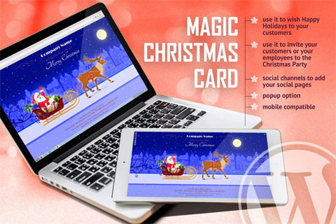 WordPress плагин CodeCanyon Magic Christmas Card With Animation