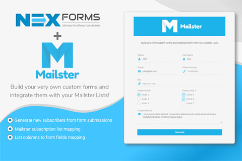 WordPress плагин CodeCanyon Mailster For NEX-Forms