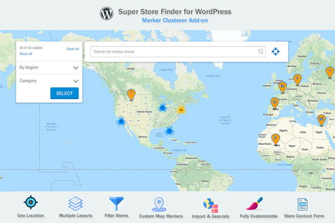 WordPress плагин CodeCanyon Marker Clusterer Add-on
