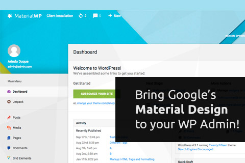 WordPress плагин CodeCanyon Material WP