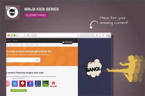 CodeCanyon Ninja Kick Sliding Panel