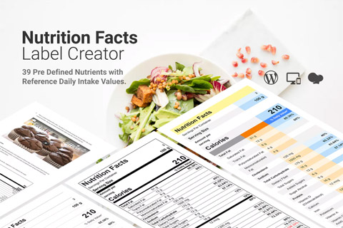 WordPress плагин CodeCanyon Nutrition Facts Label Creator