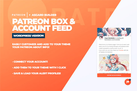 CodeCanyon Patreon Box and About Feed