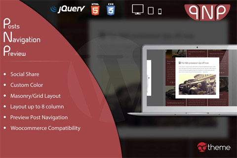 WordPress плагин CodeCanyon Post Navigation Preview