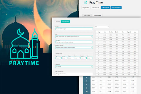 WordPress плагин CodeCanyon PrayTimes