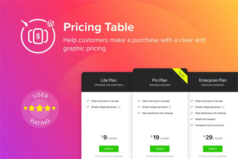 CodeCanyon Pricing Table