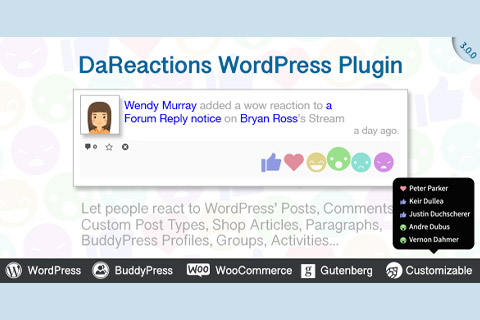 WordPress плагин CodeCanyon Reactions