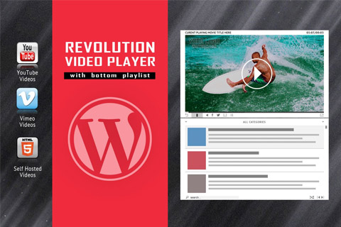 WordPress плагин CodeCanyon Revolution Video Player With Bottom Playlist