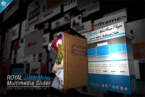 WordPress плагин CodeCanyon Royal Dock Menu Multimedia Slider