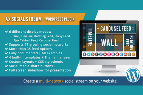 WordPress плагин CodeCanyon AX Social Stream