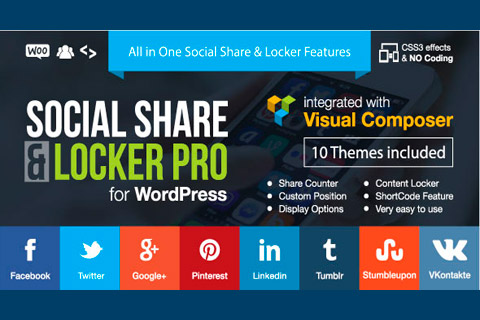 WordPress плагин CodeCanyon Social Share & Locker Pro