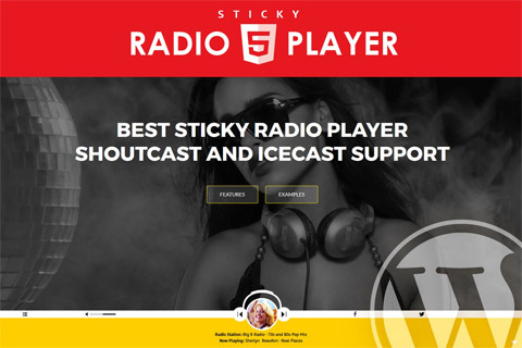 WordPress плагин CodeCanyon Sticky Full Width Radio Player