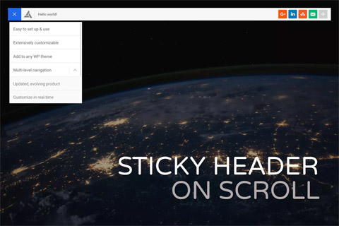 CodeCanyon Sticky Header on Scroll