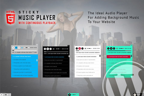 WordPress плагин CodeCanyon Sticky HTML5 Music Player