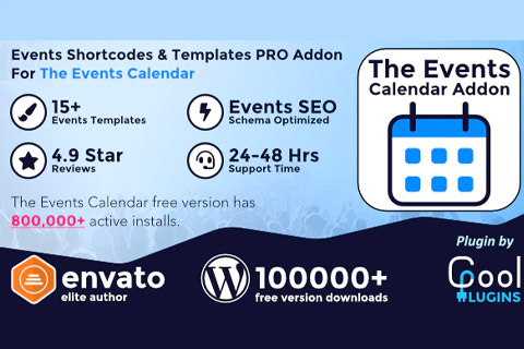 WordPress плагин CodeCanyon The Events Calendar Shortcode