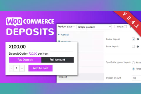 WordPress плагин CodeCanyon WooCommerce Deposits