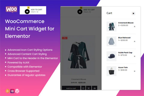 WordPress плагин CodeCanyon WooCommerce Mini Cart Widget