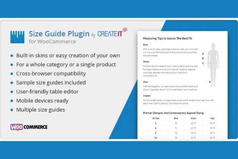WordPress плагин CodeCanyon WooCommerce Product Size Guide