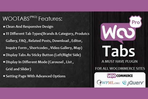 WordPress плагин CodeCanyon Woocommerce Tabs Pro