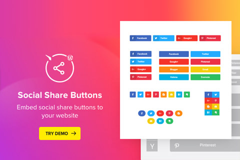 WordPress плагин CodeCanyon Social Media Share Buttons