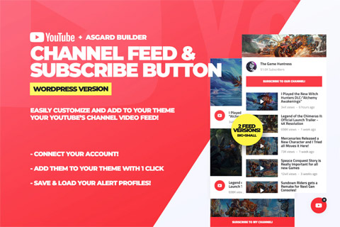CodeCanyon Youtube Channel Feeds and Subscribe Box