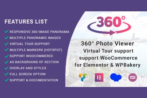 WordPress плагин CodeCanyon 360° Photo Viewer for Elementor