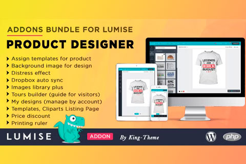 WordPress плагин CodeCanyon Addons Bundle for Lumise Product Designer