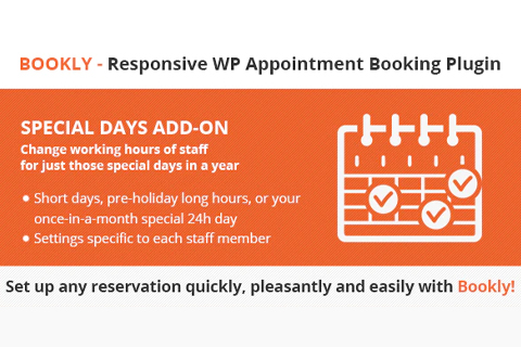 WordPress плагин CodeCanyon Bookly Special Days