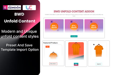 WordPress плагин CodeCanyon BWD Unfold Content