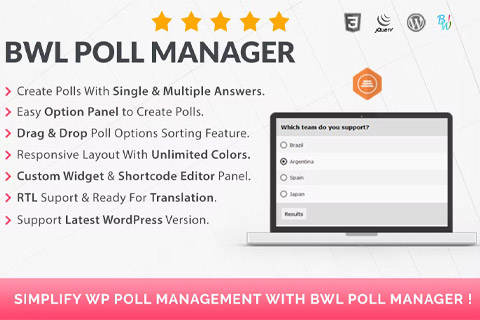 WordPress плагин CodeCanyon BWL Poll Manager