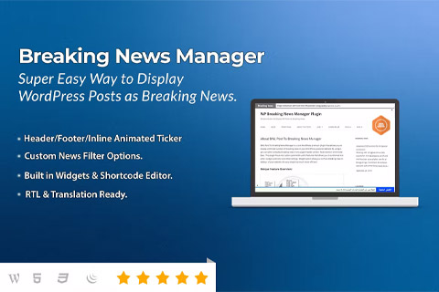 WordPress плагин CodeCanyon BWL Post To Breaking News Manager