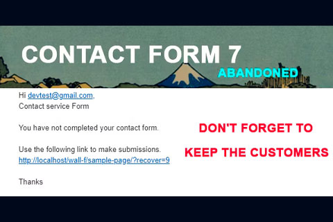 WordPress плагин CodeCanyon Contact Form 7 Recover Abandoned Form
