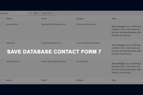 WordPress плагин CodeCanyon Contact Form 7 Save To Database