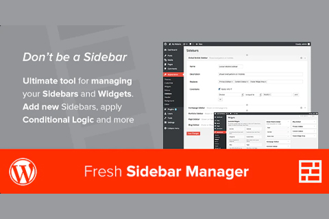 CodeCanyon Custom Sidebar Manager