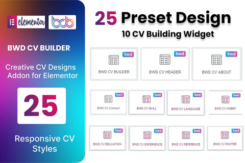 WordPress плагин CodeCanyon BWD CV Builder