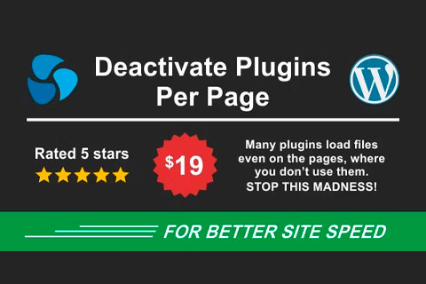 CodeCanyon Deactivate Plugins Per Page