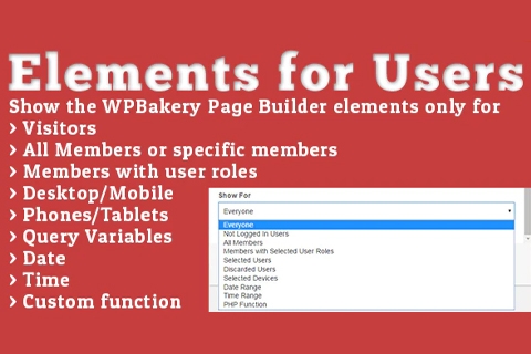 WordPress плагин CodeCanyon Elements for Users