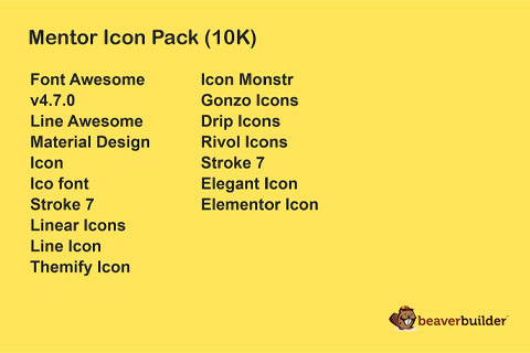 WordPress плагин CodeCanyon Mentor Icon Pack for Beaver Page Builder