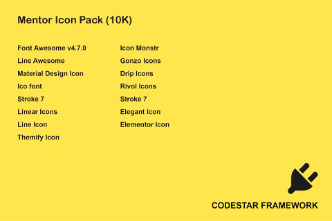 WordPress плагин CodeCanyon Mentor Icon Pack