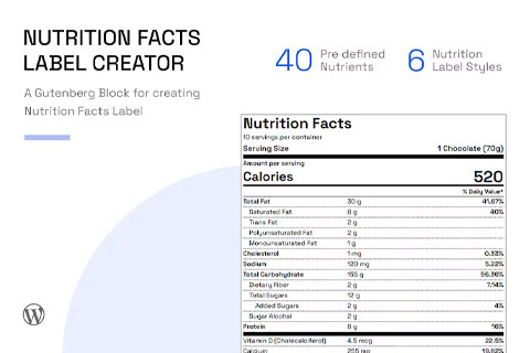CodeCanyon Nutrition Facts Label Creator