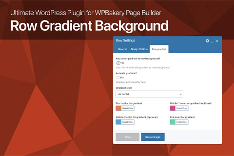 WordPress плагин CodeCanyon Ultimate Row Gradient Background