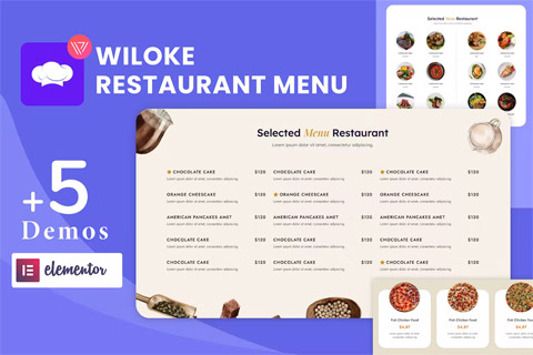 WordPress плагин CodeCanyon Wiloke Restaurant Menu