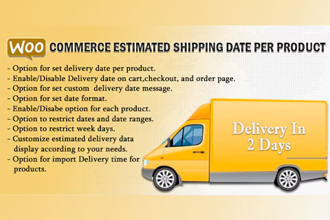 CodeCanyon WooCommerce Estimated Delivery Or Shipping Date Per Product