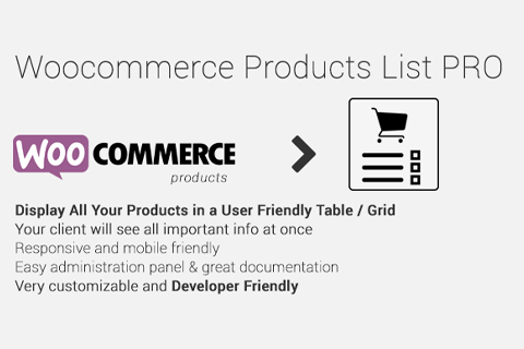 WordPress плагин CodeCanyon Woocommerce Products List Pro